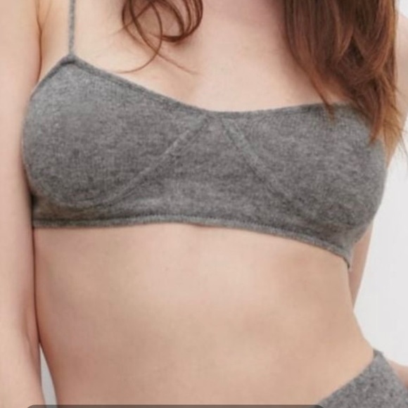 Zara 100% cashmere bralette bra NWT - Picture 2 of 7